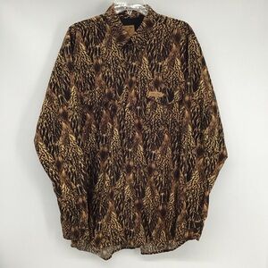 Feather Flage Men’s Ducks In A Row Camo Hunting Shirt Brown/Tan Size XL